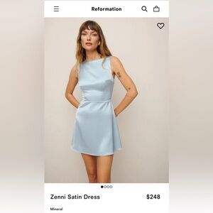 Mineral Zenni Satin Reformation dress.